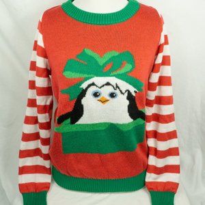 WOMEN’S BABY PENGUIN PRESENT SWEATER